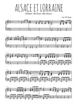 Téléchargez l'arrangement pour piano de la partition de Alsace et Lorraine en PDF